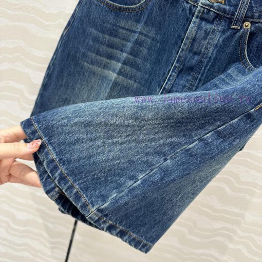 AK75932 Miu Miu Girls' Dressing: Intellectual Molecular Academy Style Denim Denim Pentagram Pan 3zev9ay5 - Image 7