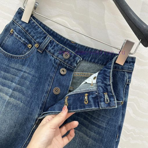 AK75932 Miu Miu Girls' Dressing: Intellectual Molecular Academy Style Denim Denim Pentagram Pan 3zev9ay5 - Image 8