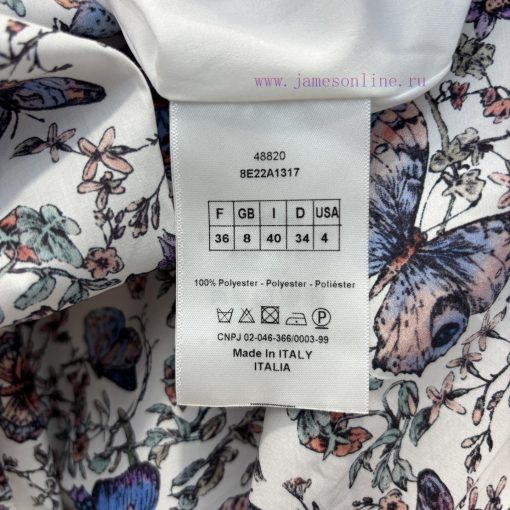 CL75937 Dior 25 Early Spring New Collection Butterfly Floral Print Flying Sleeve Dress With Pri 154cij7v - Image 10