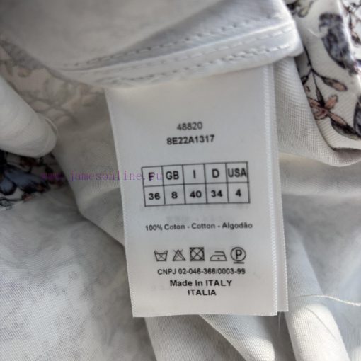 CW75938 Dior 25 Early Spring New Collection Butterfly Flower Pattern Printed Denim Jacket With 5ofi7e6c - Image 10