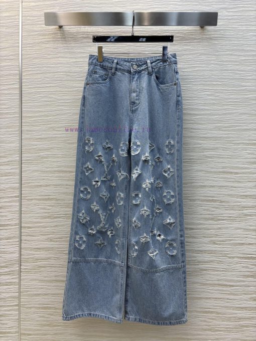 CK75951 Louis Vuitton Spring/Summer Logo Jacquard Straight Leg Jeans Is A Very Creative Piece T w67wwc31 - Image 2
