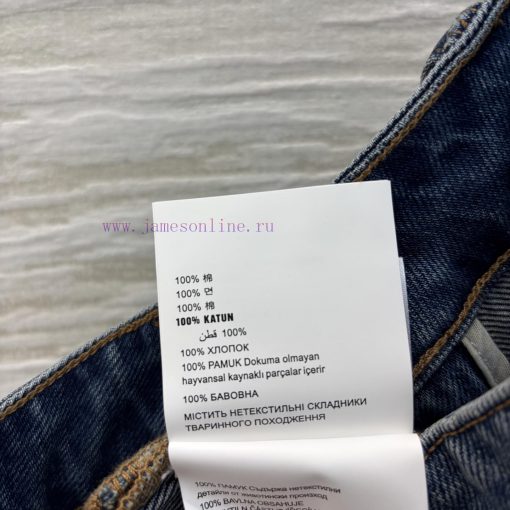 CK75950 Prada 25 Spring/Summer Height Enhancing Pants Retro Blue Straight Leg Nine Quarter Jean 538pij1u - Image 10
