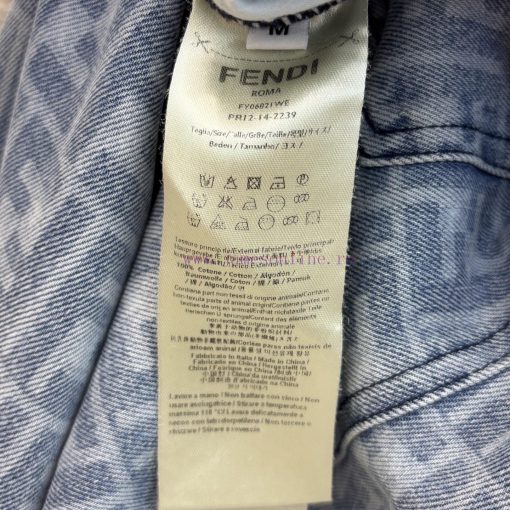 CK75952 Fendi 25 Early Spring New Collection Classic Double F Pattern Wide Leg Jeans With Flora r5yvafhr - Image 10