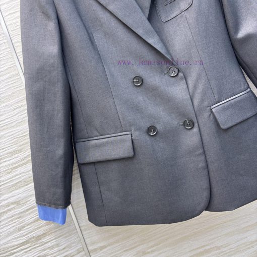 CT75953 Miu Miu Miu 25 Early Spring New Collection A Suit Jacket And High Waisted Pleated Short quqlcene - Image 8