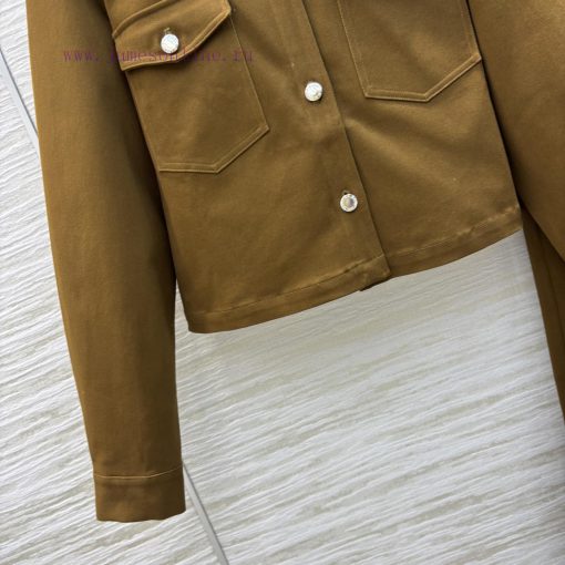 CT75956 Prada 25 Early Spring New Collection Triangular Decorative Collar Shirt+Straight Leg Pa 1tke2x9i - Image 7