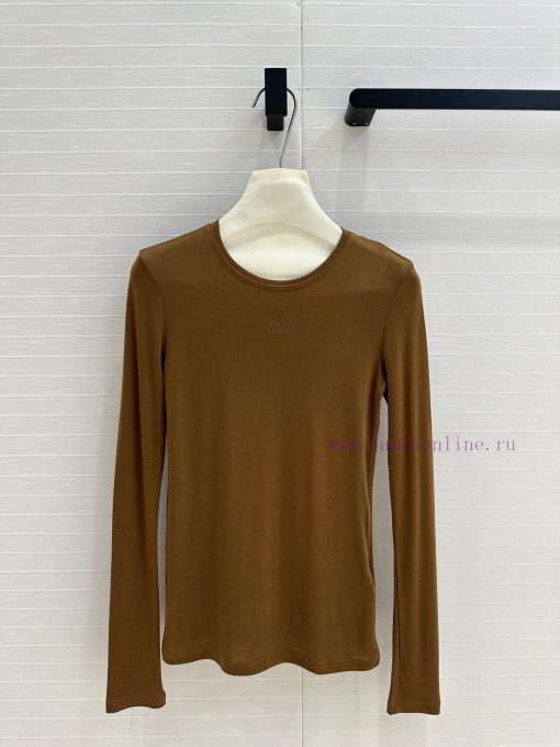 Recommended BT73336 Loewe24 Autumn/Winter New Product 3D Knot Element Embroidered Wool Base Swe pch7l04j - Image 2