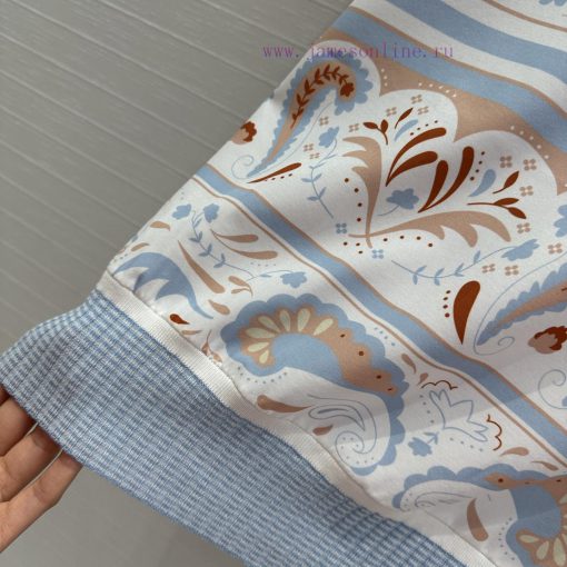 BT75968 Hermes 25 Early Spring New Product Tiger Totem Print Color Blocked Jacquard Knitted Top 847s5m7q - Image 6