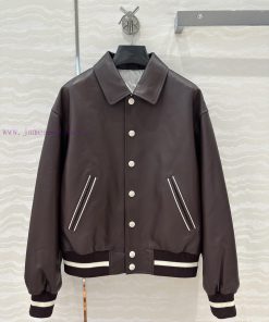 High End AW73750 CE College Style Casual And Stylish Retro Modern Flight Jacket Leather Jacket bx3l7bpm