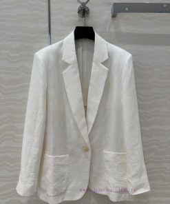High End AW75057 Row Style 25s Early Spring New Product A Minimalist Linen Suit With Wide Shoul 8nx0x52q