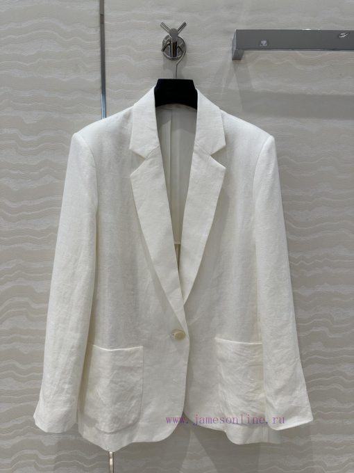 High End AW75057 Row Style 25s Early Spring New Product A Minimalist Linen Suit With Wide Shoul 8nx0x52q