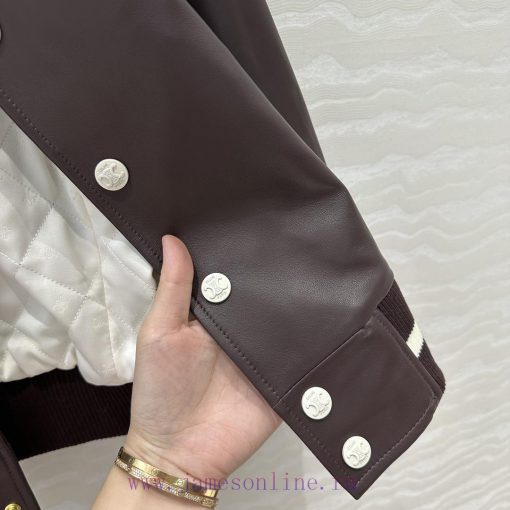 High End AW73750 CE College Style Casual And Stylish Retro Modern Flight Jacket Leather Jacket bx3l7bpm - Image 9