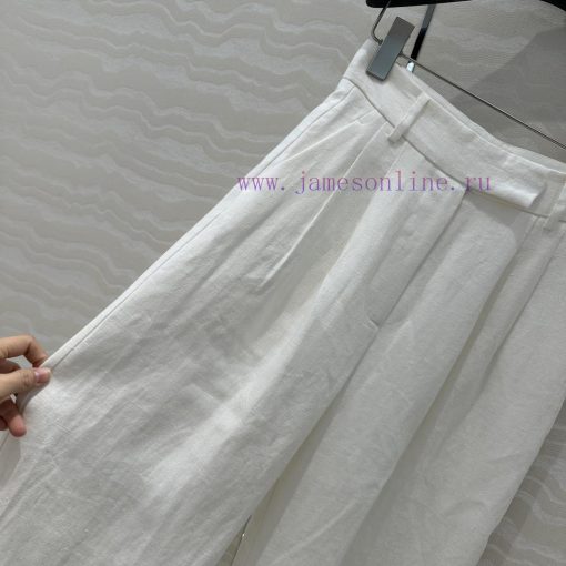 AK75056 Row Style 25s Early Spring New Product Linen High Waist Western Pants Minimalist Straig cq745hi0 - Image 5