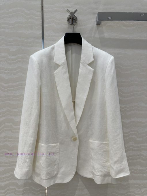 High End AW75057 Row Style 25s Early Spring New Product A Minimalist Linen Suit With Wide Shoul 8nx0x52q - Image 2