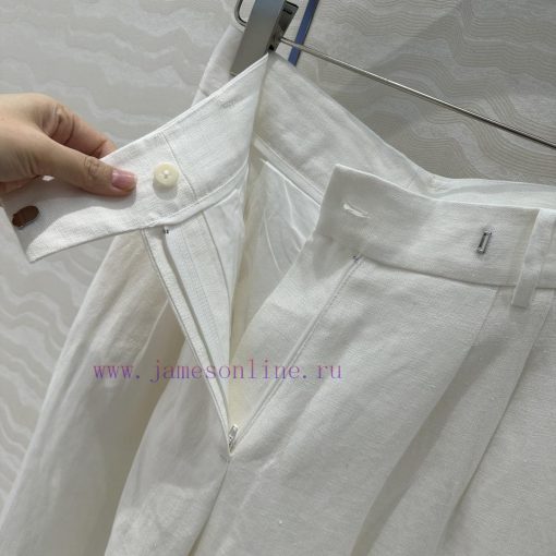 AK75056 Row Style 25s Early Spring New Product Linen High Waist Western Pants Minimalist Straig cq745hi0 - Image 6