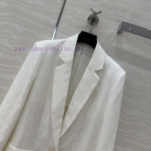 High End AW75057 Row Style 25s Early Spring New Product A Minimalist Linen Suit With Wide Shoul 8nx0x52q - Image 3