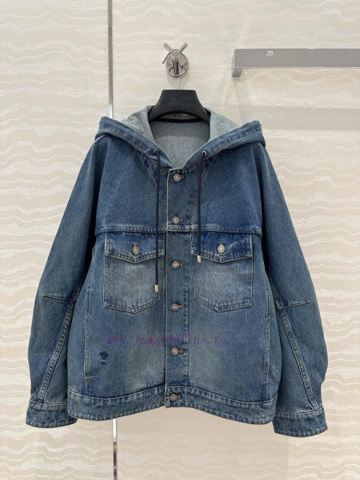 ️ 🤞 AW75972 Miss Dior Ripped Water Washing Straight Tube Hooded Jacket With Liu Yuxin's Modern w2k3xm7g - Image 2