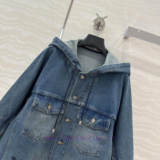 ️ 🤞 AW75972 Miss Dior Ripped Water Washing Straight Tube Hooded Jacket With Liu Yuxin's Modern w2k3xm7g - Image 3