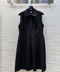 CL75973 Loe * Home 25 Spring/Summer Black Minimalist Polo Neck Sleeveless Dress Perfect For Col rh0k80gw