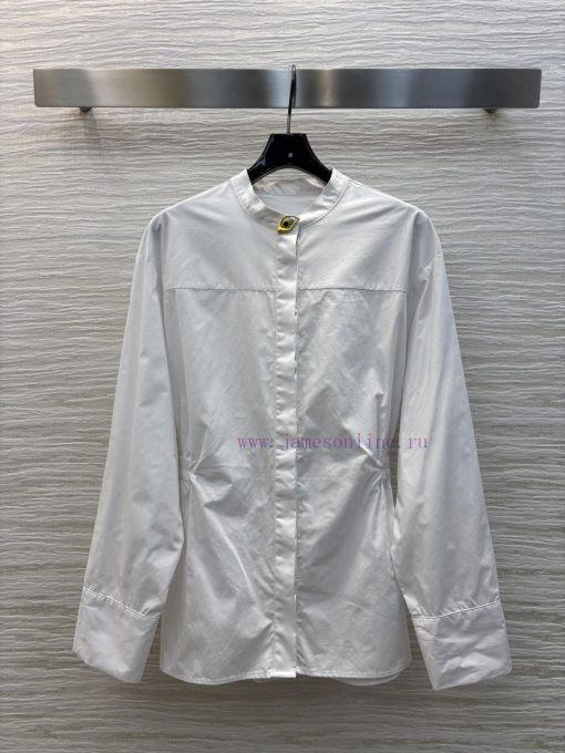 CC75975 Schiaparelli 25 Spring/Summer Drawstring Waist Cinching Shirt With Metal Eye Buckle Des b46gd07y
