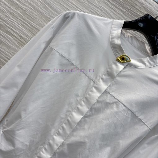 CC75975 Schiaparelli 25 Spring/Summer Drawstring Waist Cinching Shirt With Metal Eye Buckle Des b46gd07y - Image 4