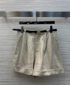 CK75976 Schiaparelli 25 Spring/Summer With A Clear Gold Buckle Waistband And Decorative Edge Li y4mtfg4j
