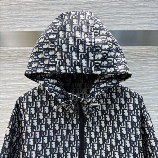 CW75983 Dior 25 Early Spring New Collection Full Screen LOGO Letter Hooded Zipper Coat With Sup 8g7d6hvl - Image 3