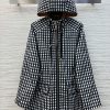 CW75985 Louis Vuitton 25 Early Spring New Collection Checkerboard Hooded Drawstring Jacket With fbv7bkh1