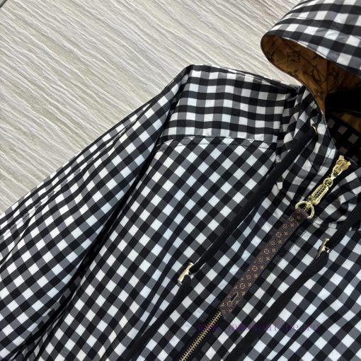 CW75985 Louis Vuitton 25 Early Spring New Collection Checkerboard Hooded Drawstring Jacket With fbv7bkh1 - Image 4
