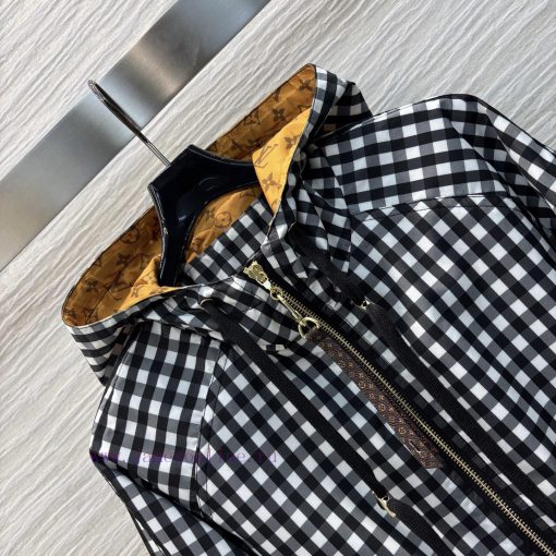 CW75985 Louis Vuitton 25 Early Spring New Collection Checkerboard Hooded Drawstring Jacket With fbv7bkh1 - Image 5