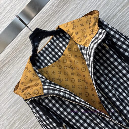 CW75985 Louis Vuitton 25 Early Spring New Collection Checkerboard Hooded Drawstring Jacket With fbv7bkh1 - Image 6