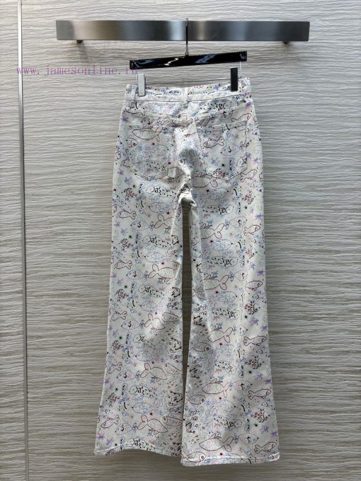 CK75986 Chanel 25 Spring/Summer Fun Graffiti Printed Straight Leg Jeans Are Simply A Walking To 4kjkl3do - Image 9