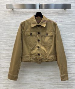 CW75989 YSLouis Vuitton 25 Early Spring New Collection Featuring A Collared High Waisted Jacket yaeavr7z