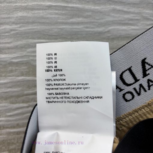 CB75987 Prada 25 Spring/Summer Logo Ribbon Splicing Workwear Style Large Pocket A-line Half Ski sd0192a1 - Image 10