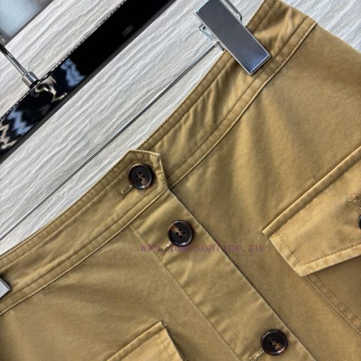 CB75988 YSLouis Vuitton 25 New Model Workwear Style Khaki Buckle Half Skirt Combining A Cool An tnibfl8c - Image 6