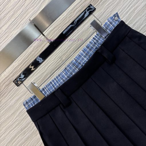 CB75990 Miu Miu 25 Early Spring New Item Fake Two Contrasting Checkered Pleated Short Skirts Fa 06pqyjbk - Image 7