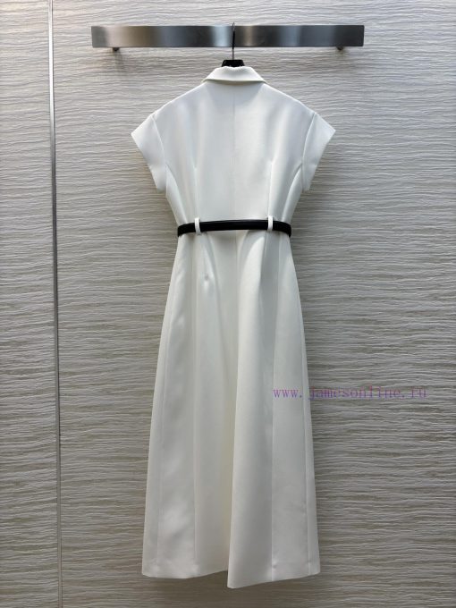 CL75992 Dior 25 Early Spring New Item Flying Sleeve Suit Style Dress With Large V-neck Flying S gu99xvhy - Image 9