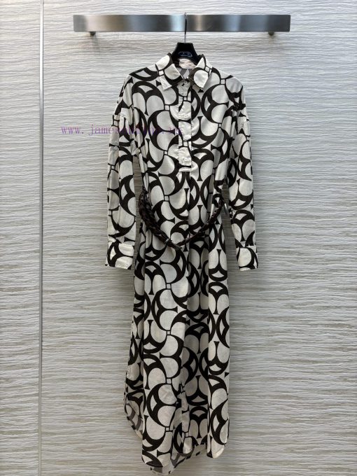 CL75993 Bc Home 25 Spring/Summer New Collection Deconstructive Printed Shirt Style Dress With H eq1gn3s5 - Image 2