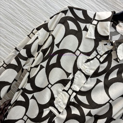 CL75993 Bc Home 25 Spring/Summer New Collection Deconstructive Printed Shirt Style Dress With H eq1gn3s5 - Image 4