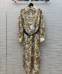 CL75993 Bc Home 25 Spring/Summer New Collection Deconstructive Printed Shirt Style Dress With H mj4wqyn1