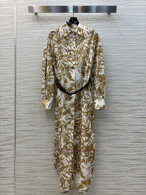 CL75993 Bc Home 25 Spring/Summer New Collection Deconstructive Printed Shirt Style Dress With H mj4wqyn1