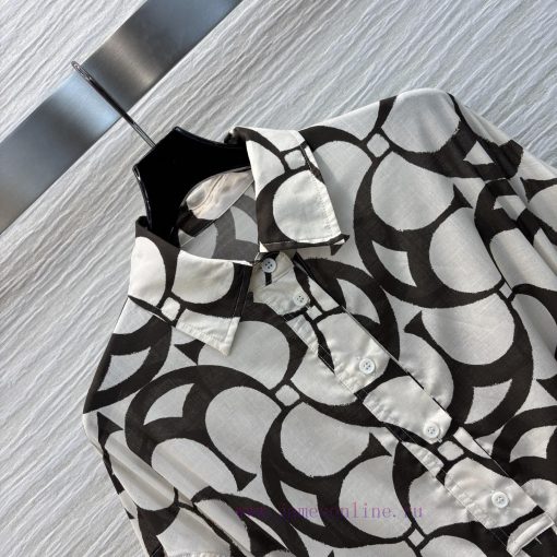 CL75993 Bc Home 25 Spring/Summer New Collection Deconstructive Printed Shirt Style Dress With H eq1gn3s5 - Image 6