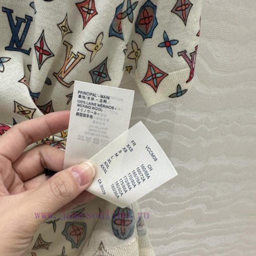 AT75030 L25s Early Spring New Knitted Sweater Color Series Full Width Louis Vuitton MONOGRAM Fl axkr55gg - Image 9