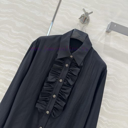 🤞 AC75581 Coco Chanel Girls' French Elegant Palace Style Lace Shirt Imported Silk Cotton Fabric cil1vf55 - Image 3