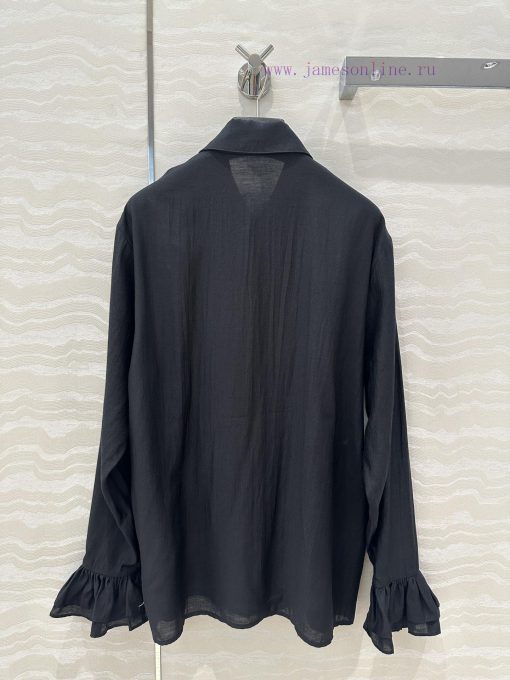 🤞 AC75581 Coco Chanel Girls' French Elegant Palace Style Lace Shirt Imported Silk Cotton Fabric cil1vf55 - Image 10