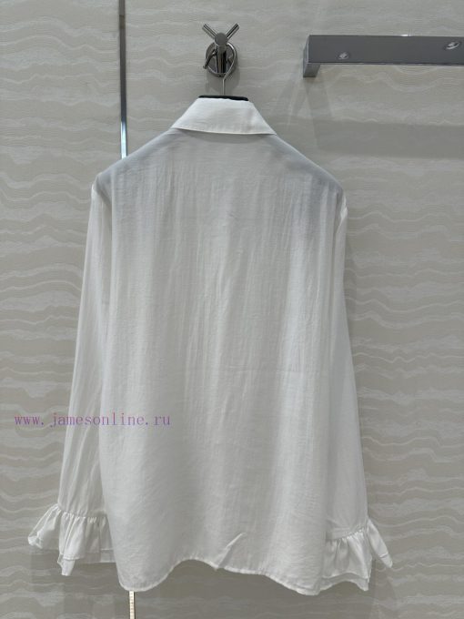 🤞 AC75581 Coco Chanel Girls' French Elegant Palace Style Lace Shirt Imported Silk Cotton Fabric spkweia8 - Image 10