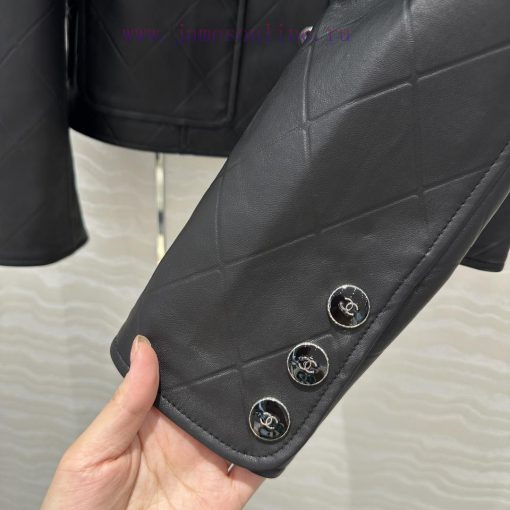 High End AW76007 Coco Chanel Girls' Personalized Outfit With Xin Zhilei's Same Leather Jacket C utkwziix - Image 7