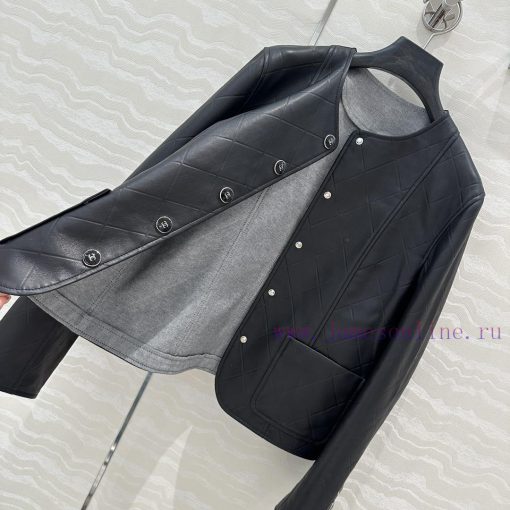 High End AW76007 Coco Chanel Girls' Personalized Outfit With Xin Zhilei's Same Leather Jacket C utkwziix - Image 9