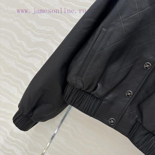 High End AW76008 Coco Chanel Girls' Personalized Pilot Jacket Leather Jacket Classic Stand Up C zup3wxzz - Image 6