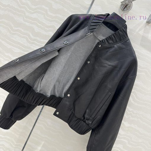 High End AW76008 Coco Chanel Girls' Personalized Pilot Jacket Leather Jacket Classic Stand Up C zup3wxzz - Image 8