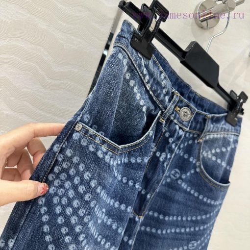 AK76010 Coco Chanel Girls' Precious Chain Wide Leg Jeans A Popular Item Available For Purchase. 0s291wsg - Image 5
